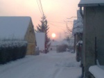 Téli hajnal falunkban